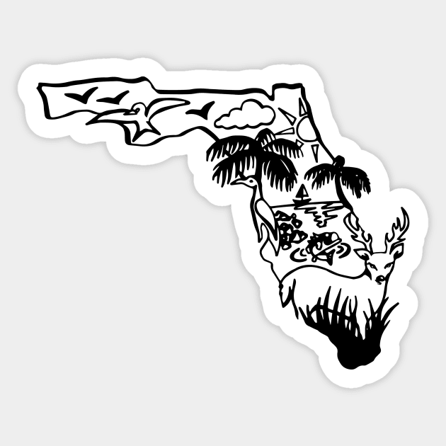 Florida Wildlife Sticker by DellaMorteArts